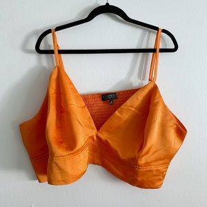 Eloquii size 28 orange satin bralette